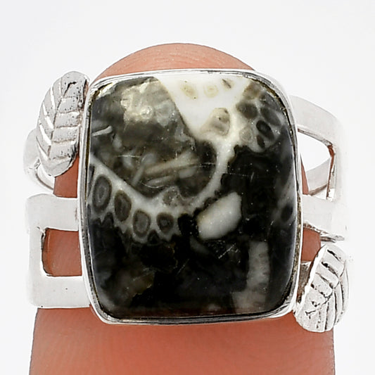 Natural Mexican Cabbing Fossil Ring size-7 R-1400 SDR227725