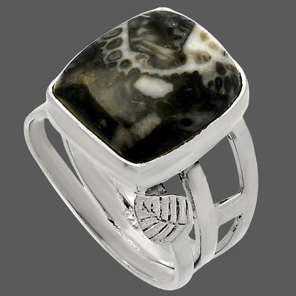 Natural Mexican Cabbing Fossil Ring size-7 R-1400 SDR227725