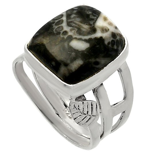 Natural Mexican Cabbing Fossil Ring size-7 R-1400 SDR227725