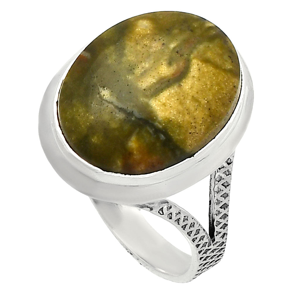 Rhyolite - Rainforest Jasper Ring size-9.5 R-1008 SDR227807