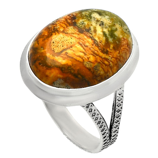 Natural Rocky Butte Picture Jasper Ring size-9 R-1008 SDR227812