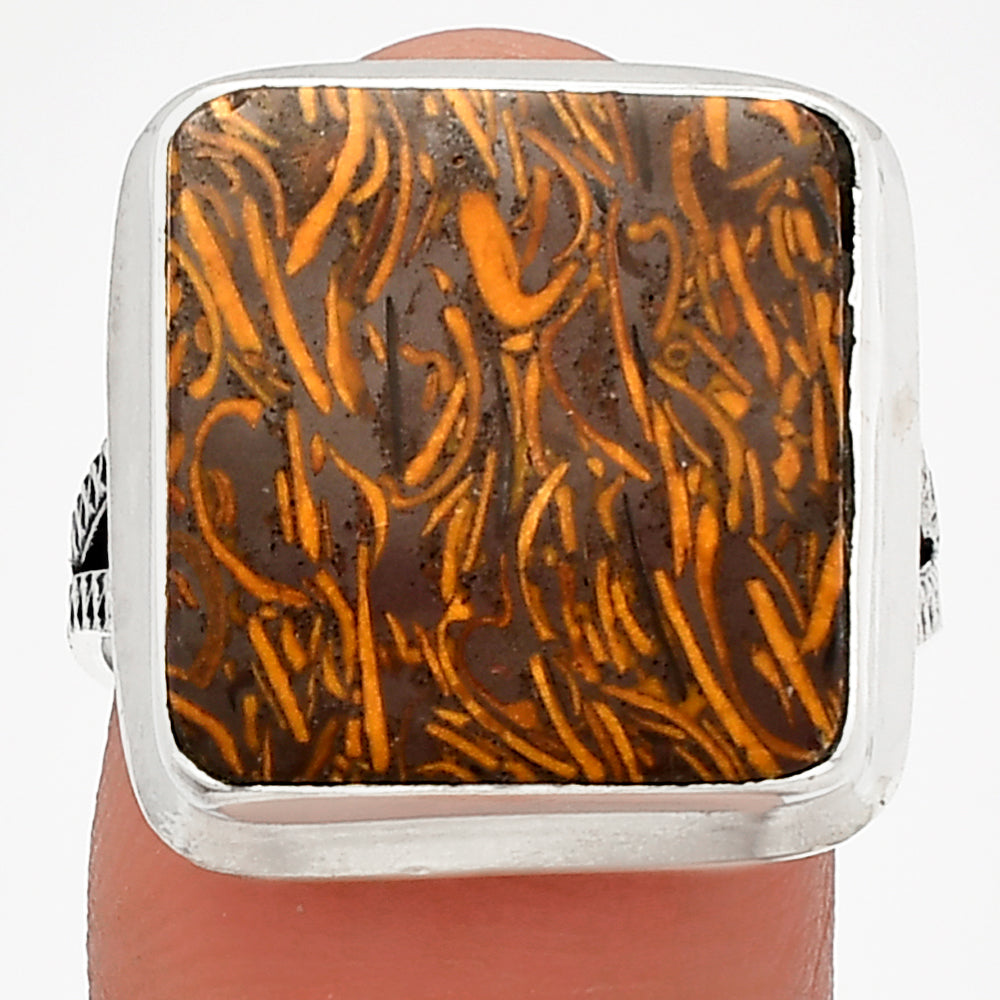 Coquina Fossil Jasper - India Ring size-9 R-1008 SDR227822