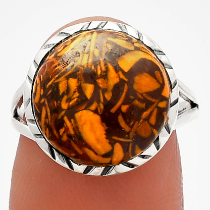 Coquina Fossil Jasper - India Ring size-7 R-1074 SDR227950