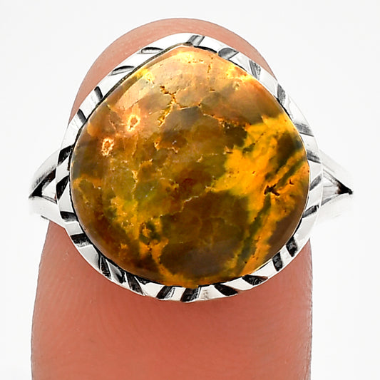 Natural Ocean Jasper - Madagascar Ring size-9 R-1074 SDR227994