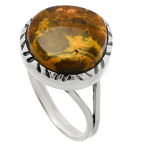 Natural Ocean Jasper - Madagascar Ring size-9 R-1074 SDR227994