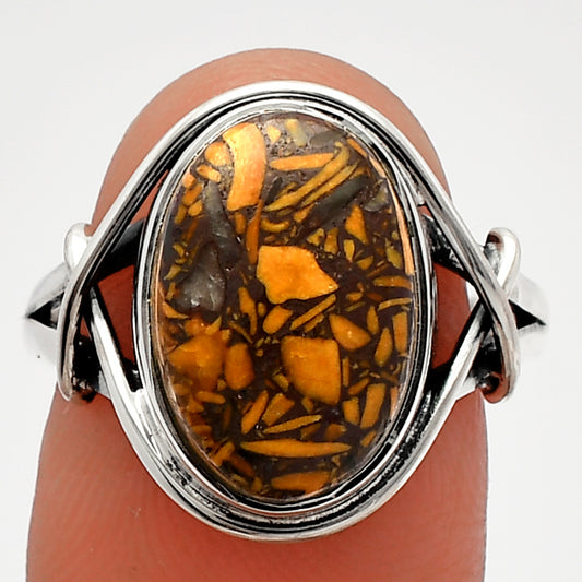 Coquina Fossil Jasper - India Ring size-8.5 R-1074 SDR228042