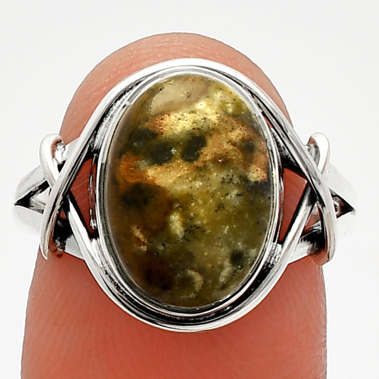 Natural Chrome Chalcedony Ring size-8 R-1054 SDR228129