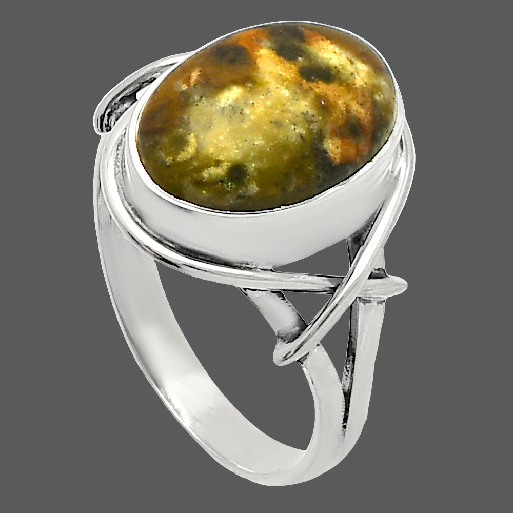 Natural Chrome Chalcedony Ring size-8 R-1054 SDR228129