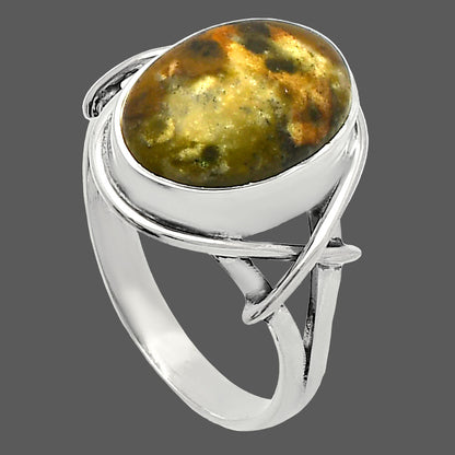 Natural Chrome Chalcedony Ring size-8 R-1054 SDR228129
