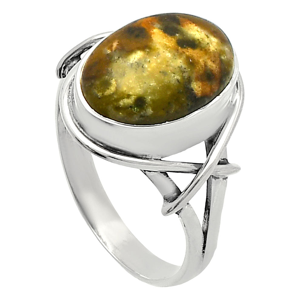 Natural Chrome Chalcedony Ring size-8 R-1054 SDR228129