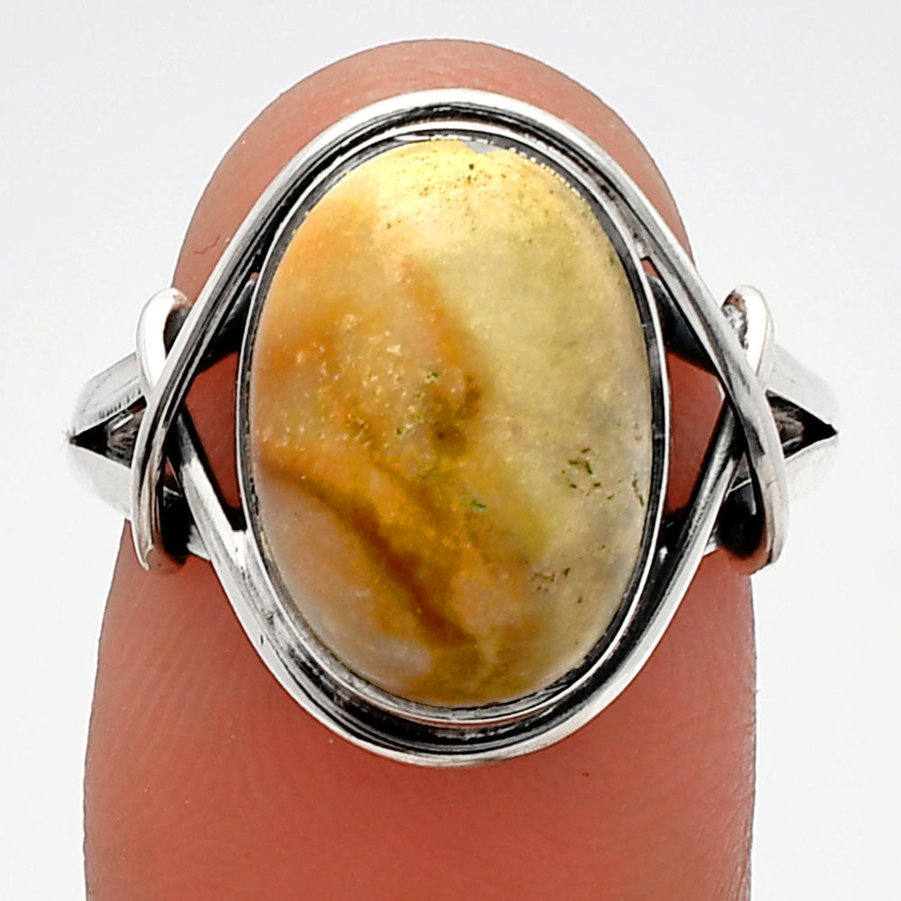 Natural Polygram Jasper Ring size-8.5 R-1054 SDR228178
