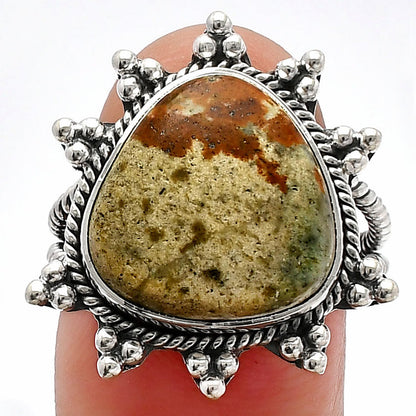 Natural Rocky Butte Picture Jasper Ring size-8 R-1234 SDR228524