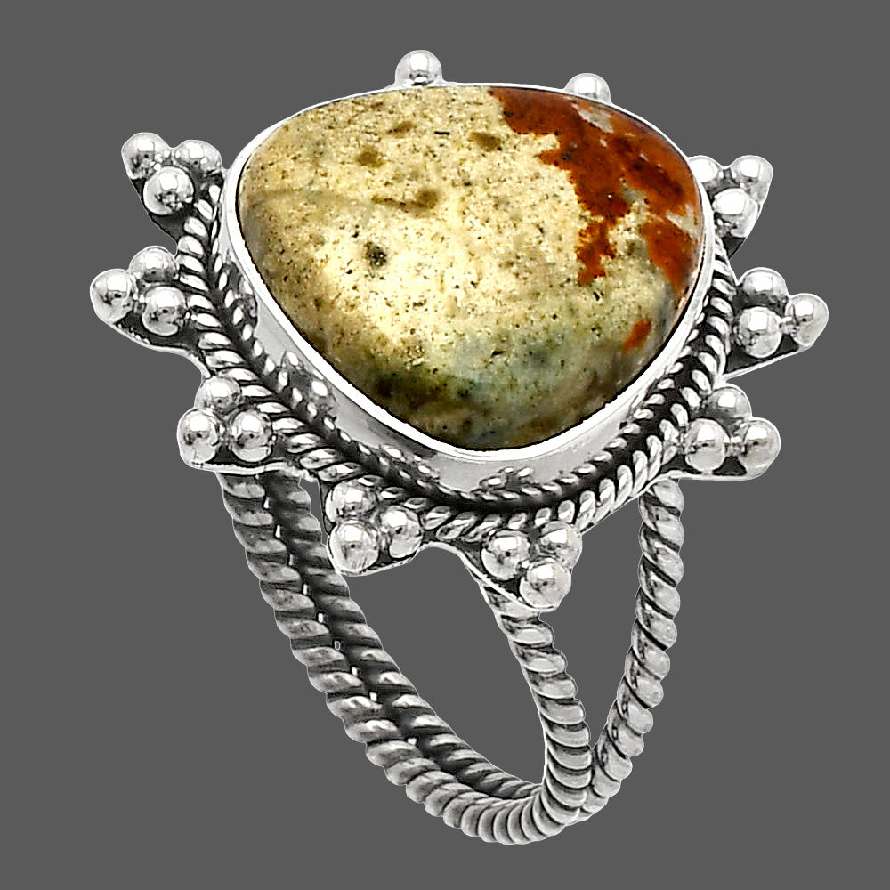 Natural Rocky Butte Picture Jasper Ring size-8 R-1234 SDR228524