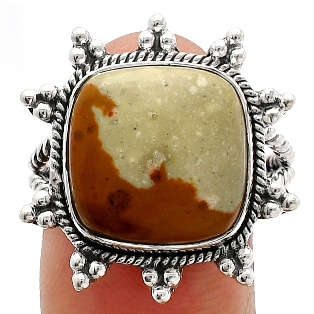 Natural Picture Jasper Ring size-8.5 R-1234 SDR228530