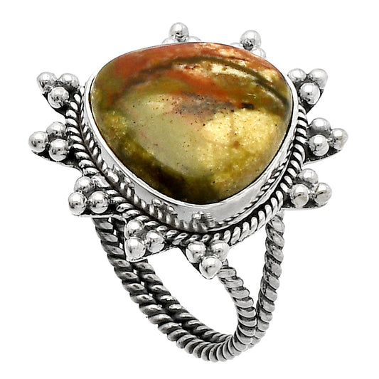 Natural Rocky Butte Picture Jasper Ring size-8 R-1234 SDR228565