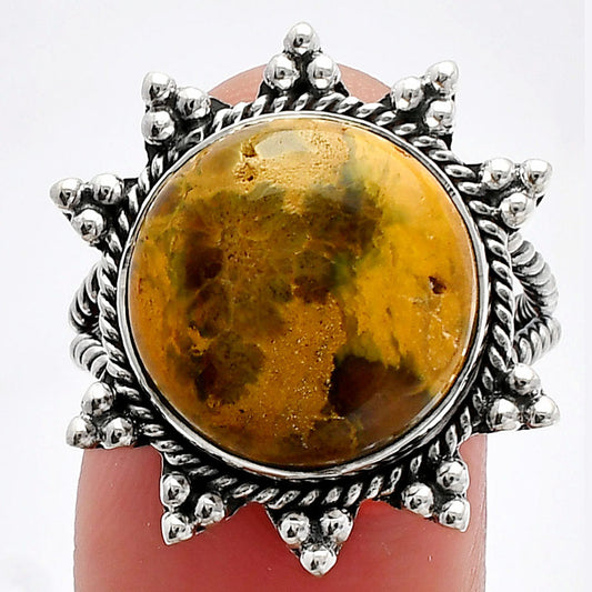 Natural Ocean Jasper - Madagascar Ring size-8 R-1234 SDR228571