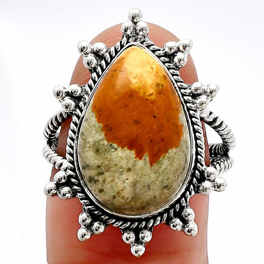 Natural Rocky Butte Picture Jasper Ring size-8 R-1234 SDR228574