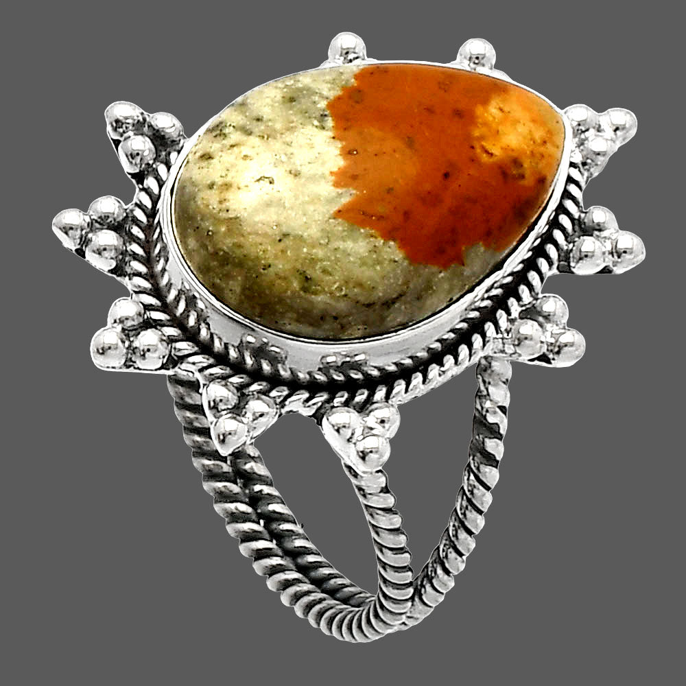 Natural Rocky Butte Picture Jasper Ring size-8 R-1234 SDR228574