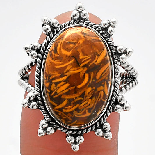 Coquina Fossil Jasper - India Ring size-9 R-1234 SDR228587