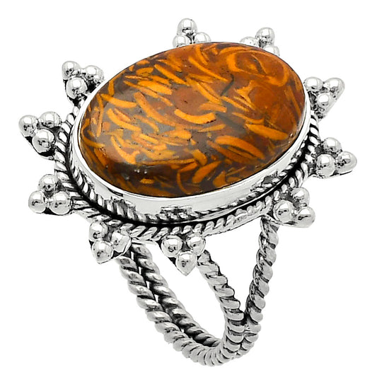 Coquina Fossil Jasper - India Ring size-9 R-1234 SDR228587