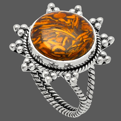 Coquina Fossil Jasper - India Ring size-8 R-1234 SDR228622