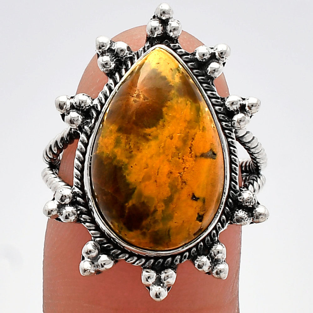 Natural Ocean Jasper - Madagascar Ring size-7 R-1234 SDR228632