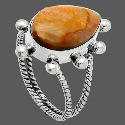 Natural Snake Skin Jasper Ring size-9.5 R-1268 SDR228950