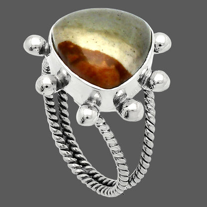 Natural Polygram Jasper Ring size-8 R-1268 SDR228964