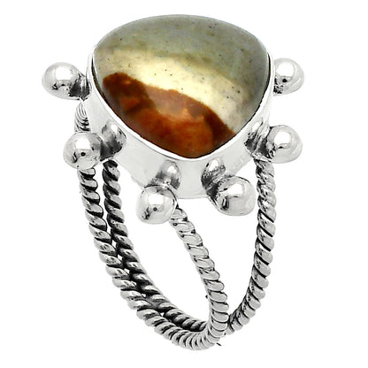 Natural Polygram Jasper Ring size-8 R-1268 SDR228964