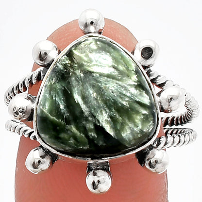 Natural Russian Seraphinite Ring size-9 R-1268 SDR228965