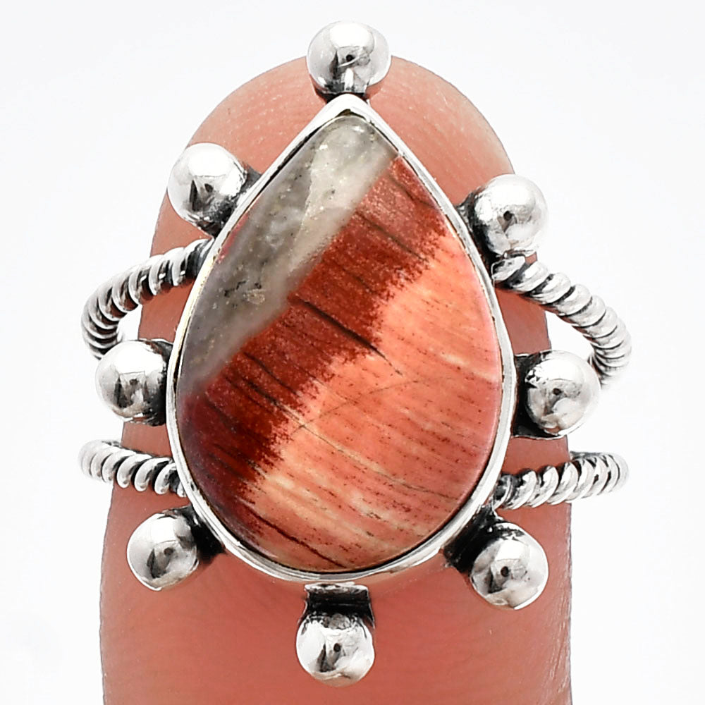 Natural Snake Skin Jasper Ring size-7.5 R-1268 SDR228967