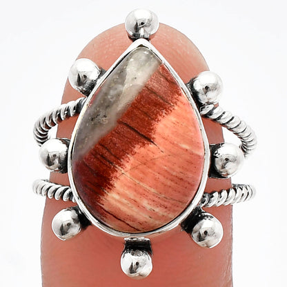 Natural Snake Skin Jasper Ring size-7.5 R-1268 SDR228967