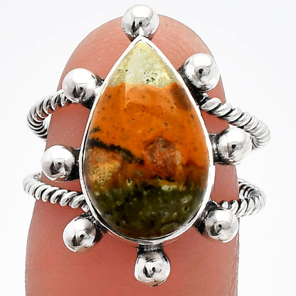 Rhyolite - Rainforest Jasper Ring size-7 R-1268 SDR228986