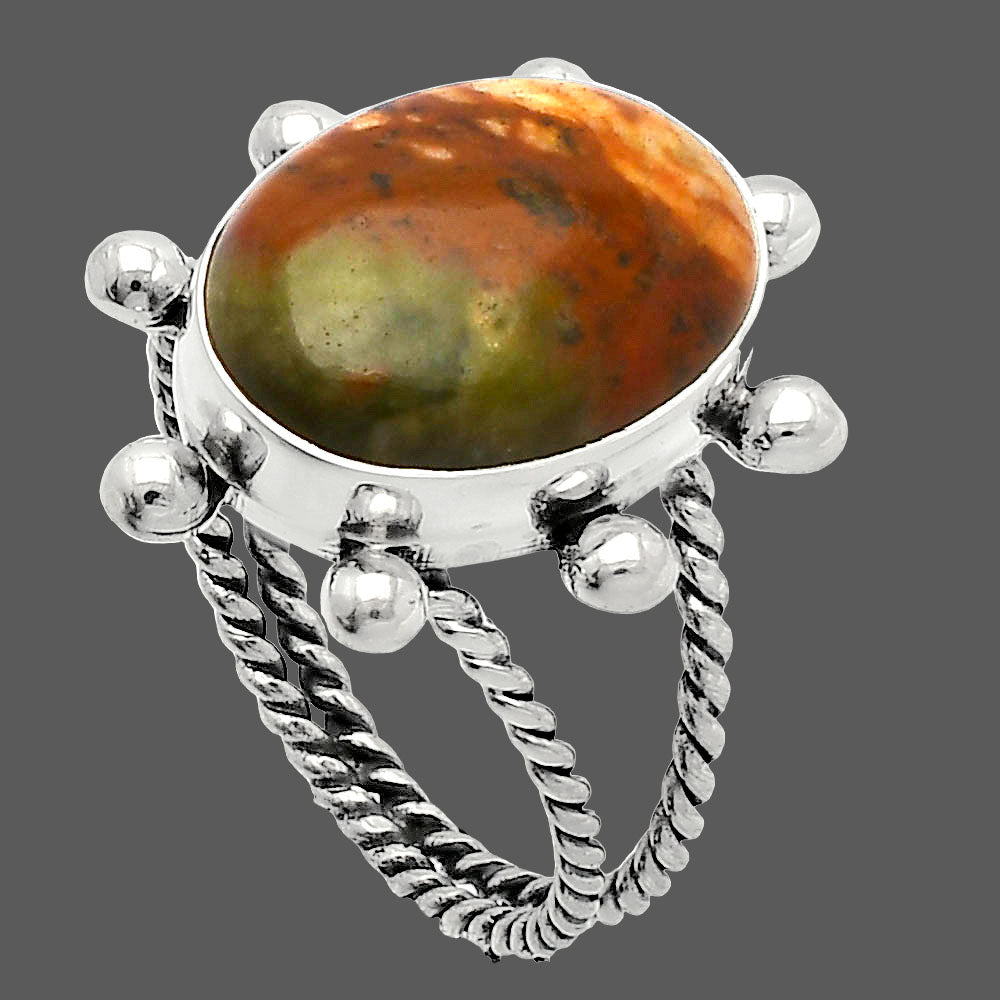 Rocky Butte Picture Jasper Ring size-9.5 R-1268 SDR228988