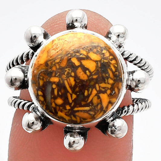 Coquina Fossil Jasper - India Ring size-7 R-1268 SDR229001
