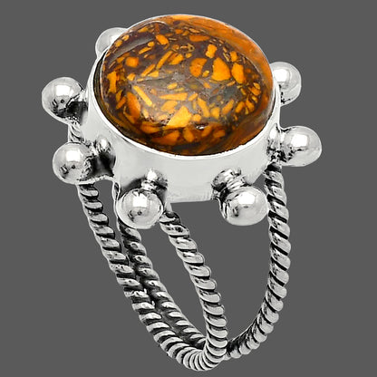 Coquina Fossil Jasper - India Ring size-7 R-1268 SDR229001