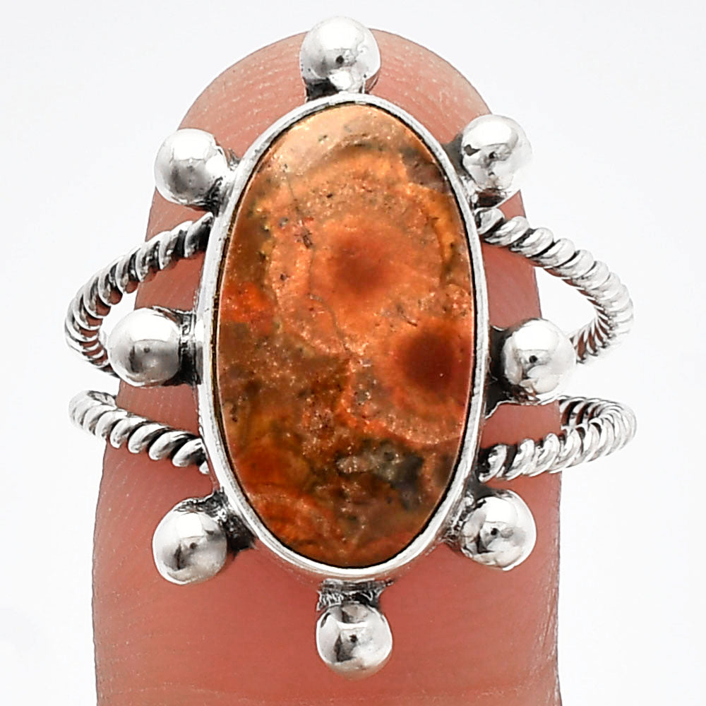 Natural Mexican Bird Eye Ring size-8 R-1268 SDR229006
