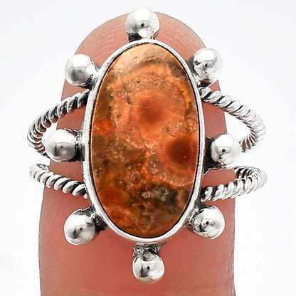Natural Mexican Bird Eye Ring size-8 R-1268 SDR229006