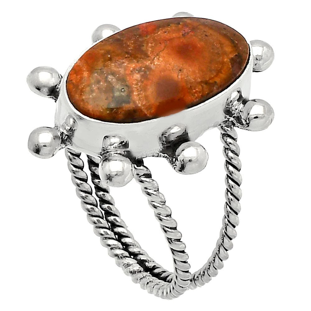 Natural Mexican Bird Eye Ring size-8 R-1268 SDR229006
