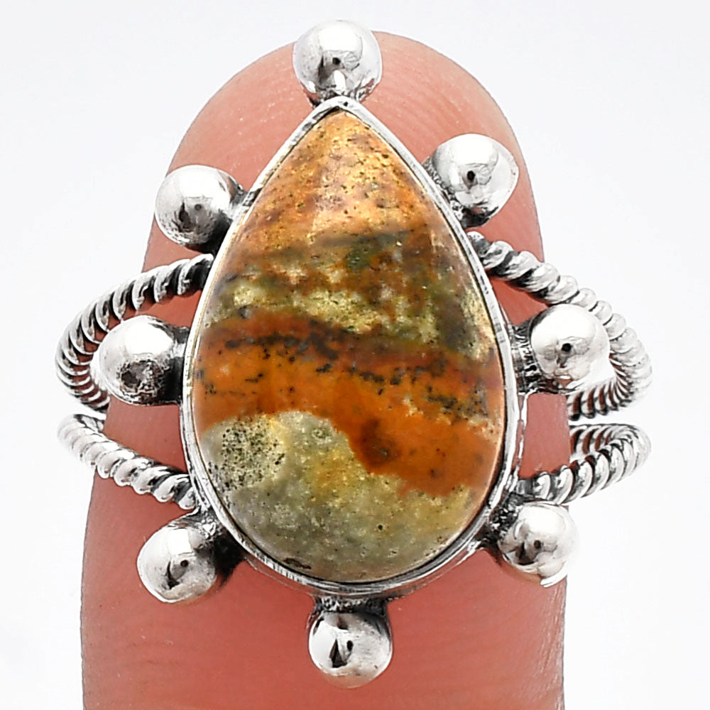 Natural Rocky Butte Picture Jasper Ring size-9 R-1268 SDR229021