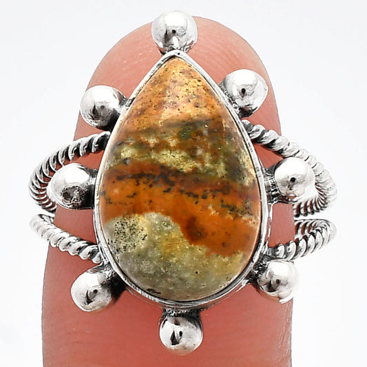 Natural Rocky Butte Picture Jasper Ring size-9 R-1268 SDR229021