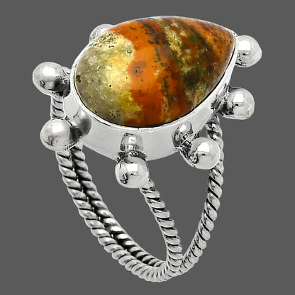Natural Rocky Butte Picture Jasper Ring size-9 R-1268 SDR229021