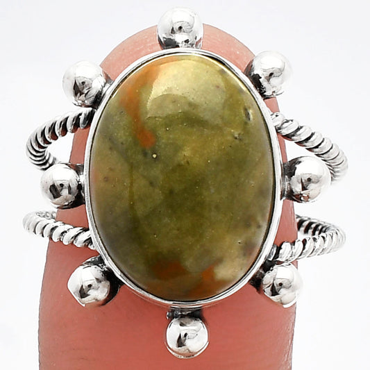 Rhyolite - Rainforest Jasper Ring size-9.5 R-1268 SDR229030