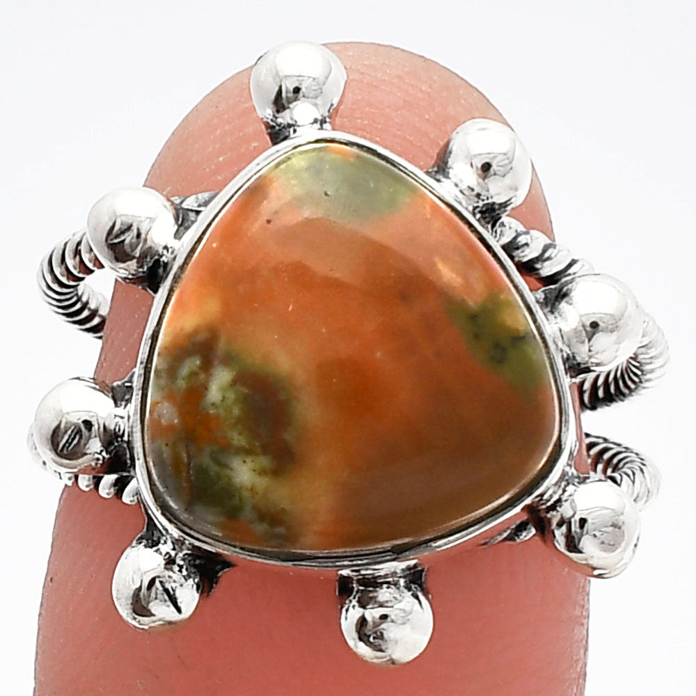 Rhyolite - Rainforest Jasper Ring size-7 R-1268 SDR229038
