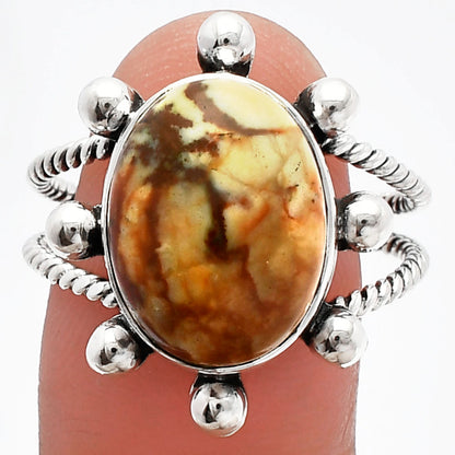 Natural Rosetta Picture Jasper Ring size-9.5 R-1268 SDR229041