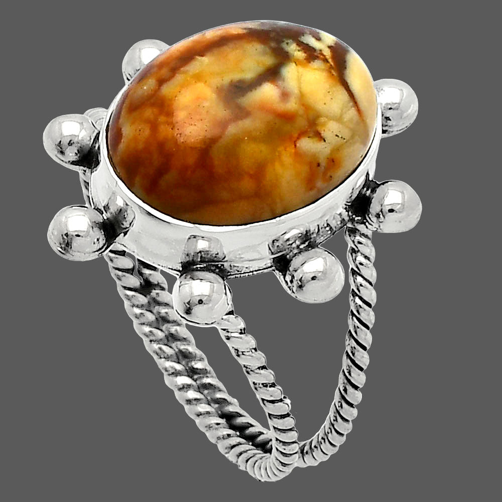 Natural Rosetta Picture Jasper Ring size-9.5 R-1268 SDR229041