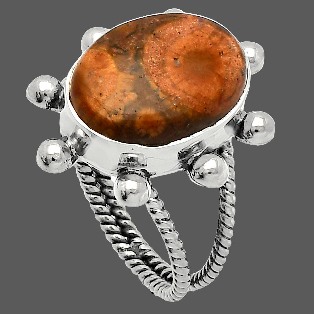 Natural Mexican Bird Eye Ring size-8 R-1268 SDR229042
