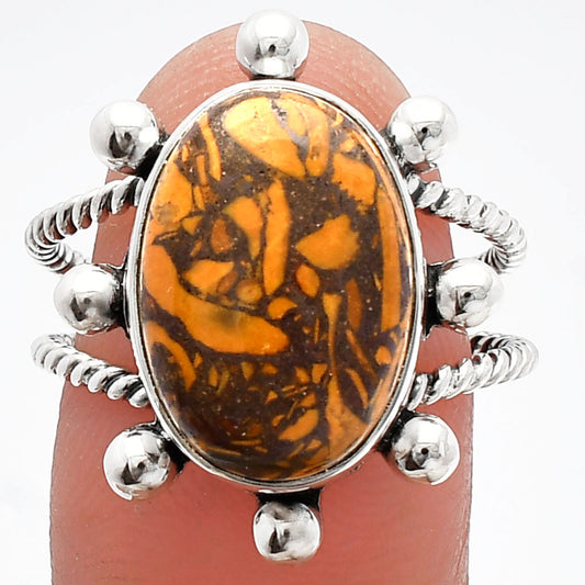 Coquina Fossil Jasper - India Ring size-8 R-1268 SDR229044