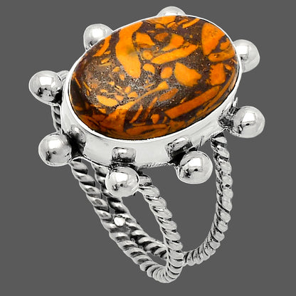Coquina Fossil Jasper - India Ring size-8 R-1268 SDR229044