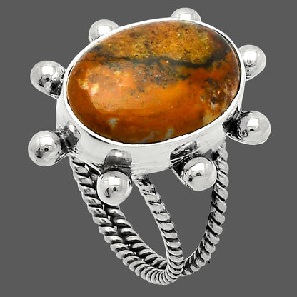 Natural Ocean Jasper - Madagascar Ring size-8 R-1268 SDR229059